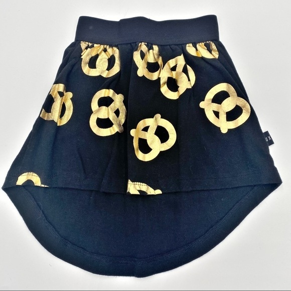 Huxbaby Black and Gold Pretzel Skirt - Picture 3 of 6